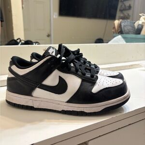 Nike Kids Black and White Low-Top Sneakers